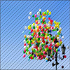 Разноцветные воздушные шары в небе
