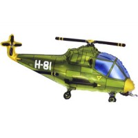 Вертолет зеленый - воздушный шар