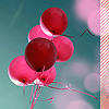 Воздушные шары розовых и красных оттенков