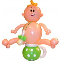 Малыш на горшке из воздушных шаров