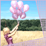 Розовые воздушные шары)