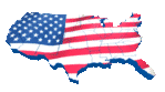  <b>Карта</b>-флаг США  гифка анимация
