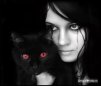 Девушка с чёрным котом
