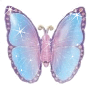 Розово-голубая бабочка надувная
