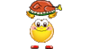 Смайлик несет курочку