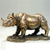 Носорог статуэтка медная