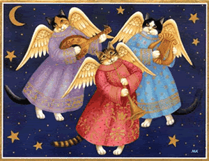 Три кошки ангела играют самую красивую колыбельную