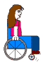  <b>Женщина</b> в инвалидной коляске  гифка анимация