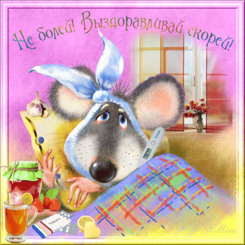 Картинка. Выздоравливай! Мышка