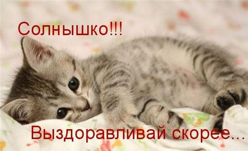 Солнышко! Выздоравливай скорее!