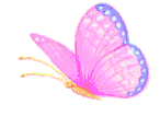  <b>Розовая</b> бабочка в крапинку  гифка анимация