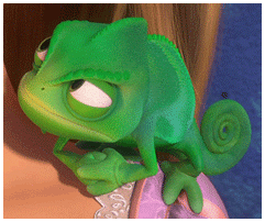 Очаровательный крошечный хамелеон Паскаль из мультфильма ...