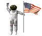  <b>Космонавт</b> американский  гифка анимация