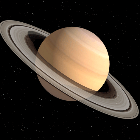 Молчаливый Сатурн бороздит просторы мирового космоса