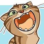  Веселый котенок, art <b>by</b> vixie87  гифка анимация