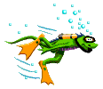  Лягушка-<b>подводник</b>  гифка анимация