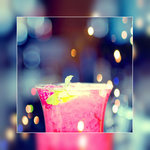  Розовый <b>напиток</b> с листиком мяты  гифка анимация