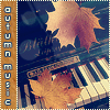  Опавшие листья на <b>клавишах</b> (autumn music)  гифка анимация