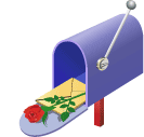 Письмо с розой в почновом ящике