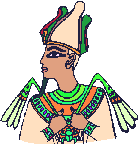  Фараон <b>Египта</b> с бородой и в ритуальном уборе  гифка анимация