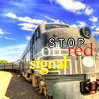 Поезд, stop on red signal