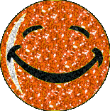 Смайлик оранжевый добродушно улыбается