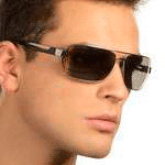 Мужчина в черных солнцезащитных очках на <b>белом</b> фоне  гифка анимация