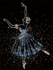 Балерина на темном фоне