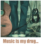 Гитара, ножки и наушники (music is my drug...)