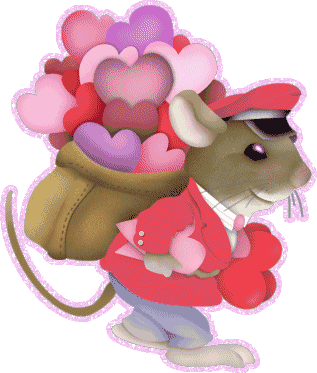 Анимированные открытки ватсап. Мышка с сердечком. Анимашка мышка. Мышь анимированная. Гифки мышка.