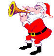 Дед мороз играет на трубе