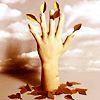  <b>Рука</b> с опавшими листьями - символ осени  гифка анимация