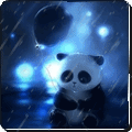 Панда под дождем