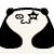 Панда самодовольно указывает вниз