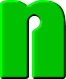  <b>Зеленый</b> алфавит. N  гифка анимация