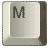Буквы на кнопочках клавиатуры M