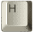 Буквы на кнопочках клавиатуры H