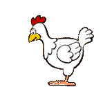  <b>Курица</b> с червяком  гифка анимация