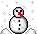 Снеговик под снегопадом