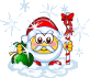  Стукнул <b>посохом</b> Дед Мороз и пошел снег  гифка анимация