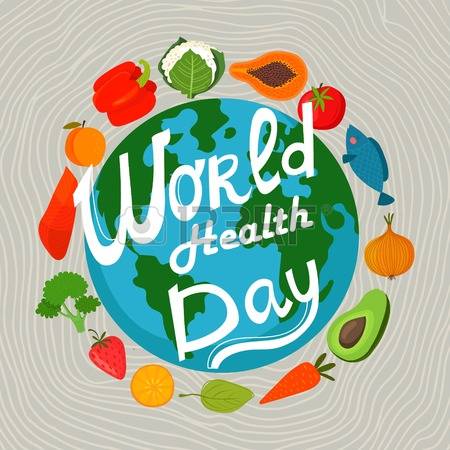  Всемирный день <b>здоровья</b> концепция земли и <b>здоровой</b> пищи  гифка анимация