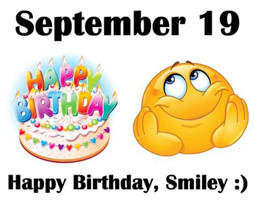  Открытки с днем рождения <b>смайлика</b>. <b>Смайлик</b> с тортом  гифка анимация